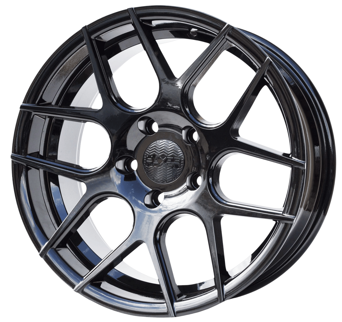 Haxer SA03 Alufælge 17" 8J 5x120 ET20 – Blank sort perleeffekt (sæt á 4)