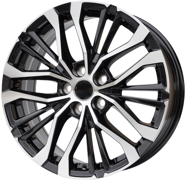 PDW H3272F Alufælge 18" 5x114.3 ET35 – Poleret/sort (sæt á 4)
