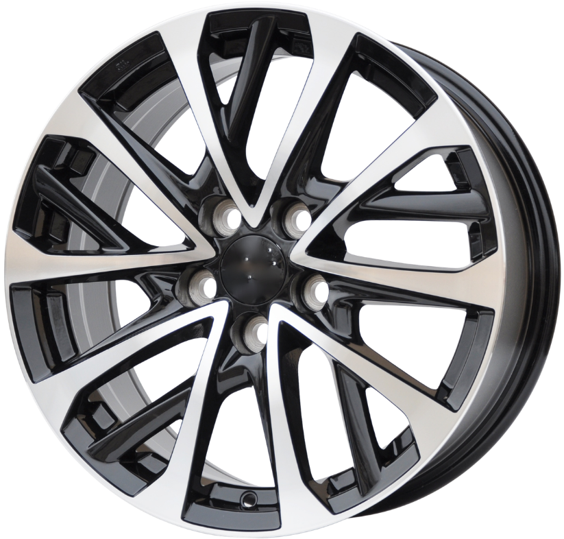 PDW H3320F Alufælge 17" 5x114.3 ET40 – Poleret/sort (sæt á 4)