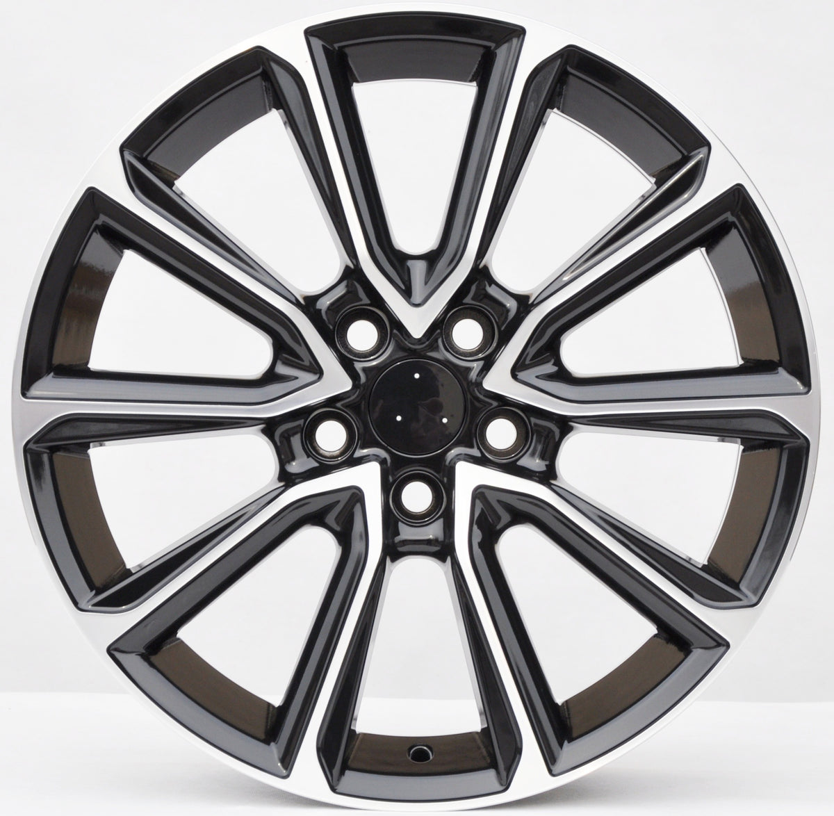 PDW 5344 Alufælge 18" 7,5J 5x114.3 ET35 – Poleret/sort (sæt á 4)