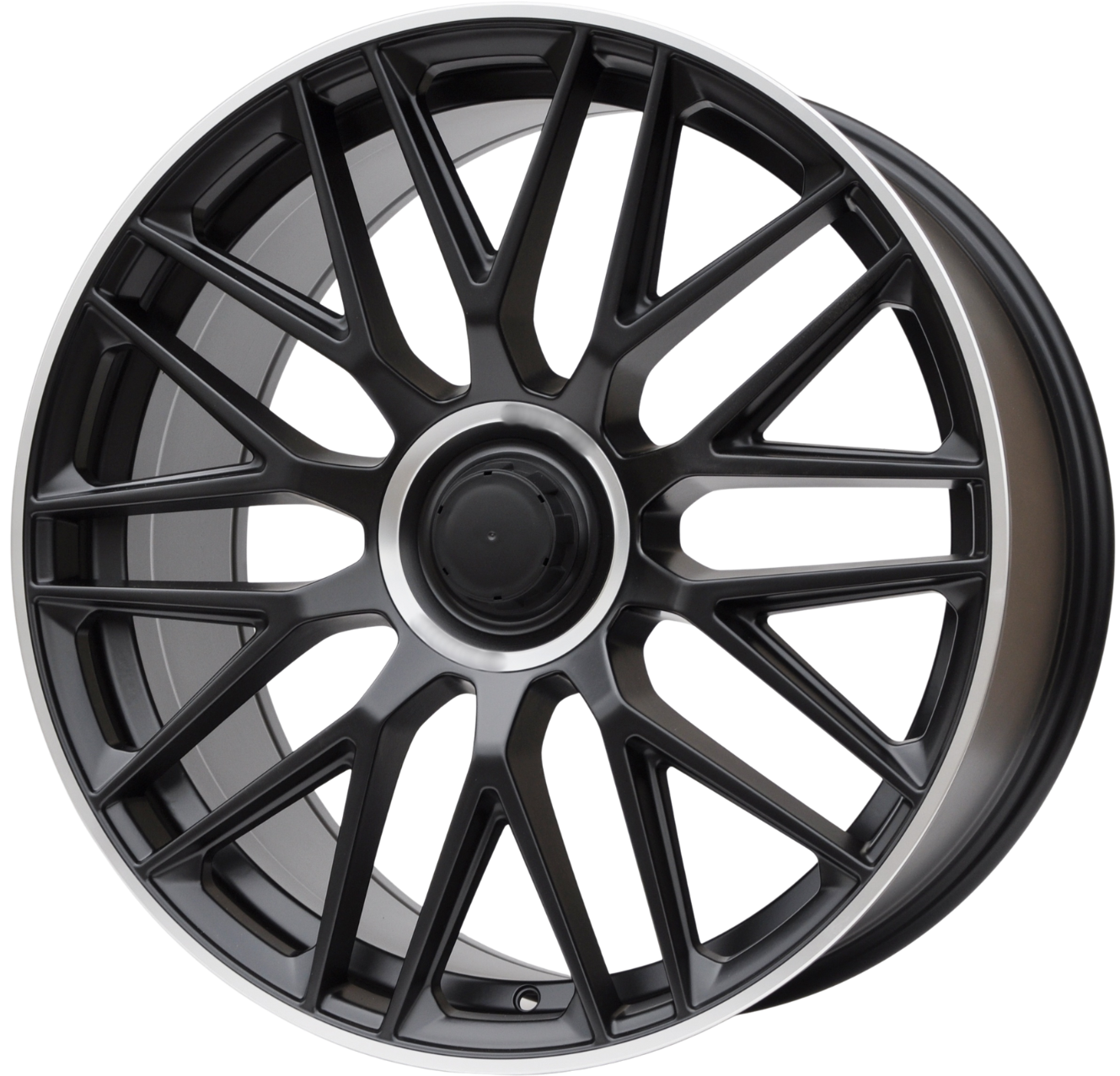 PDW 1766 Alufælge 22" 5x112 ET43 – Poleret/sort mat (sæt á 4)