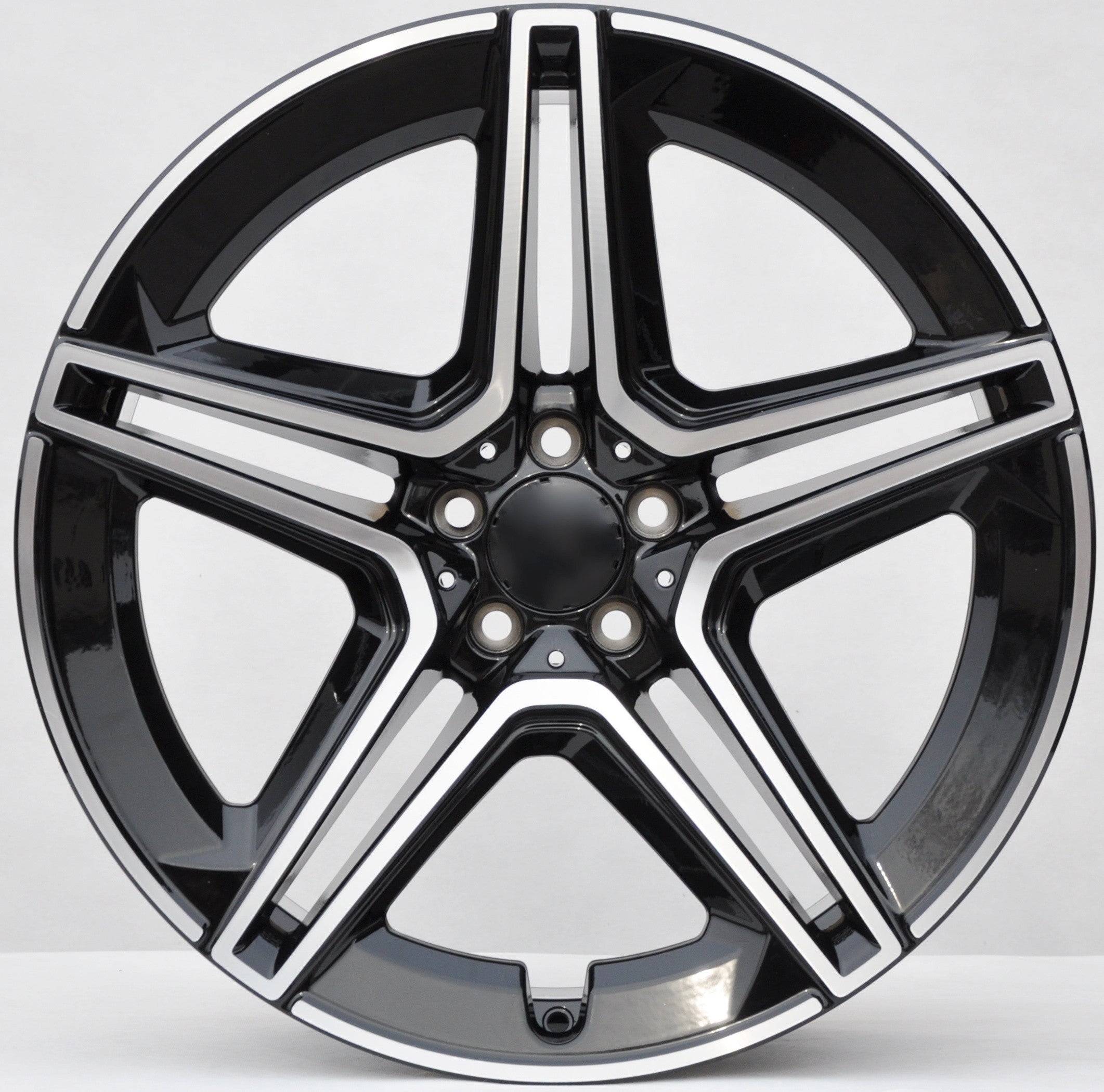PDW FBX142 Alufælge 21" 5x112 ET45 – Poleret/sort (sæt á 4)
