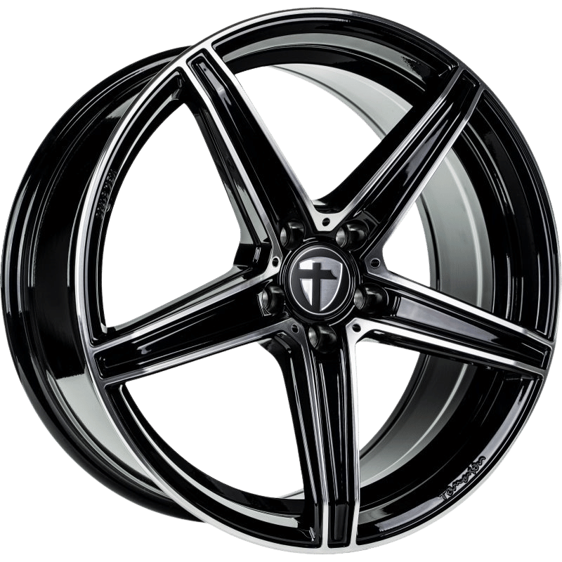 Tomason TN20New Alufælge 19" 5x108 ET45 – Poleret/sort (sæt á 4)