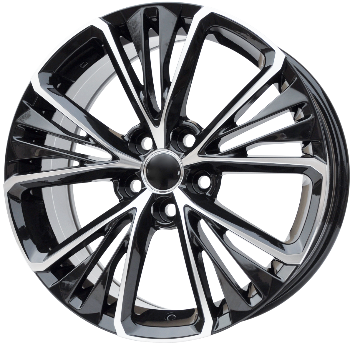 PDW 5908 Alufælge 17" 5x114.3 ET40 – Poleret/sort (sæt á 4)