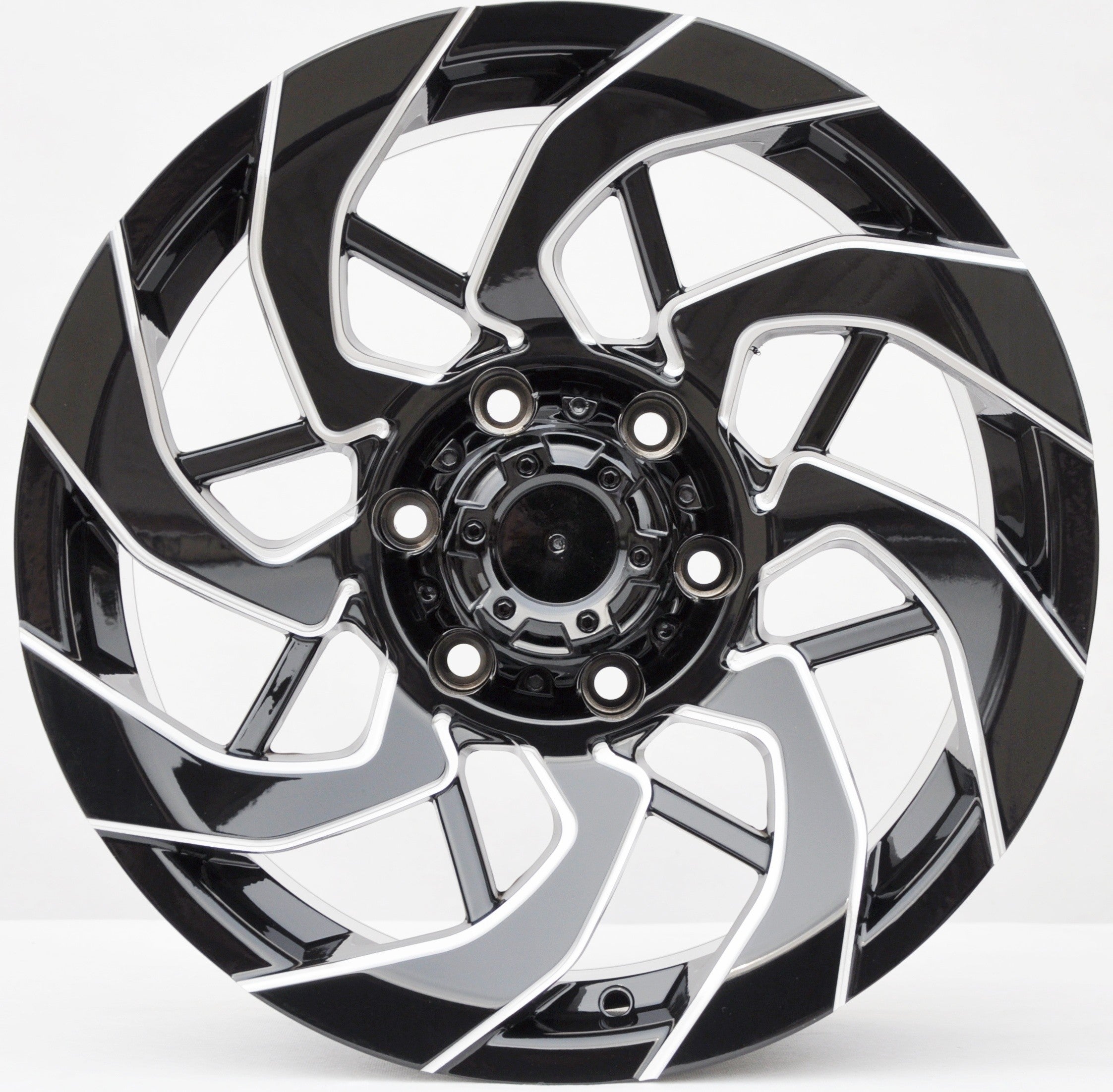 PDW FBX350 Alufælge 17" 6x139.7 ET0 – Poleret/sort (sæt á 4)