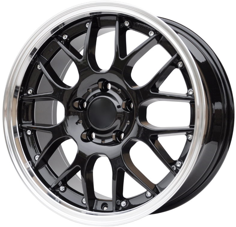 PDW 773 Alufælge 17" 5x120 ET35 – Poleret/sort (sæt á 4)