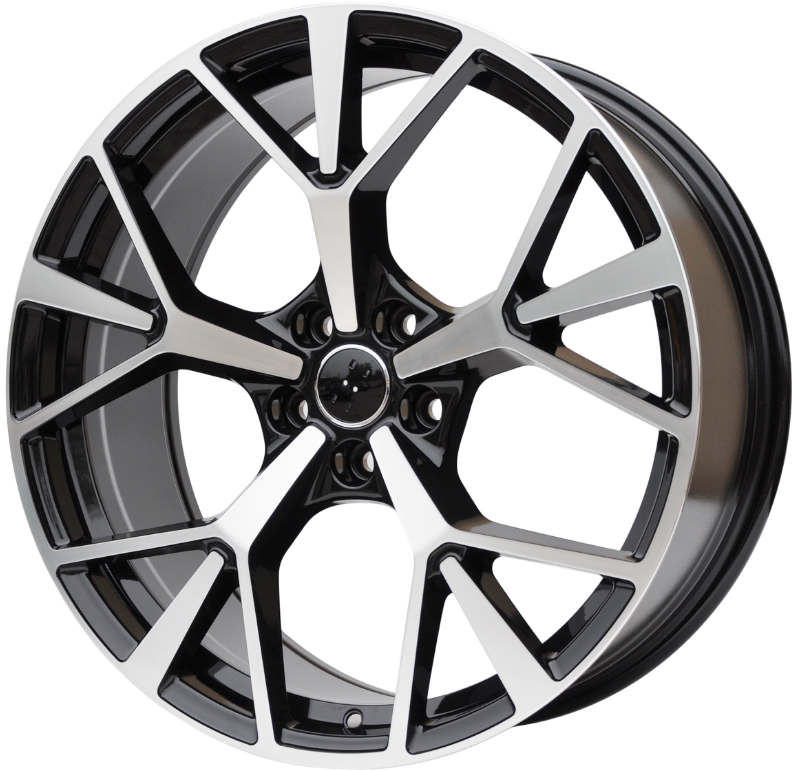PDW 1385 Alufælge 20" 8,5J 5x112 ET38 – Poleret/sort (sæt á 4)