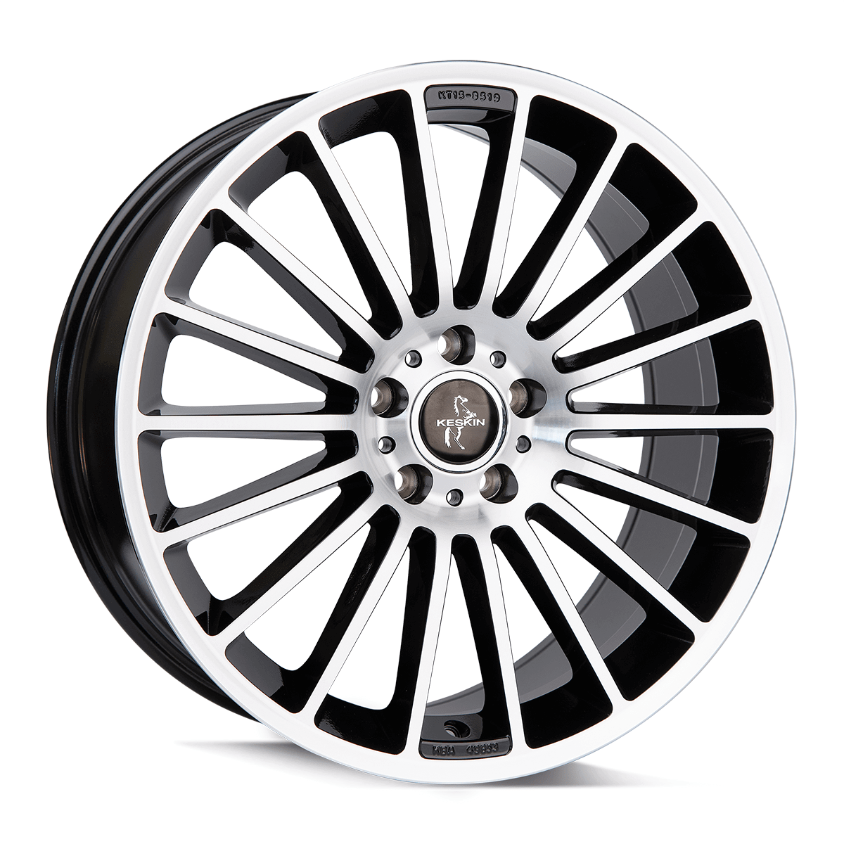 Keskin KT15 Alufælge 18" 5x112 ET30 – Poleret/sort (sæt á 4)