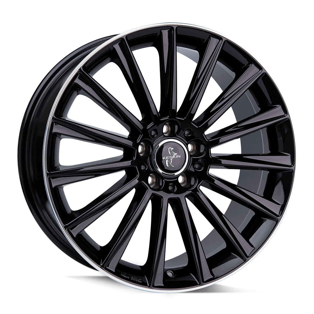 Keskin KT18 Alufælge 17" 5x108 ET48 – Poleret/sort (sæt á 4)