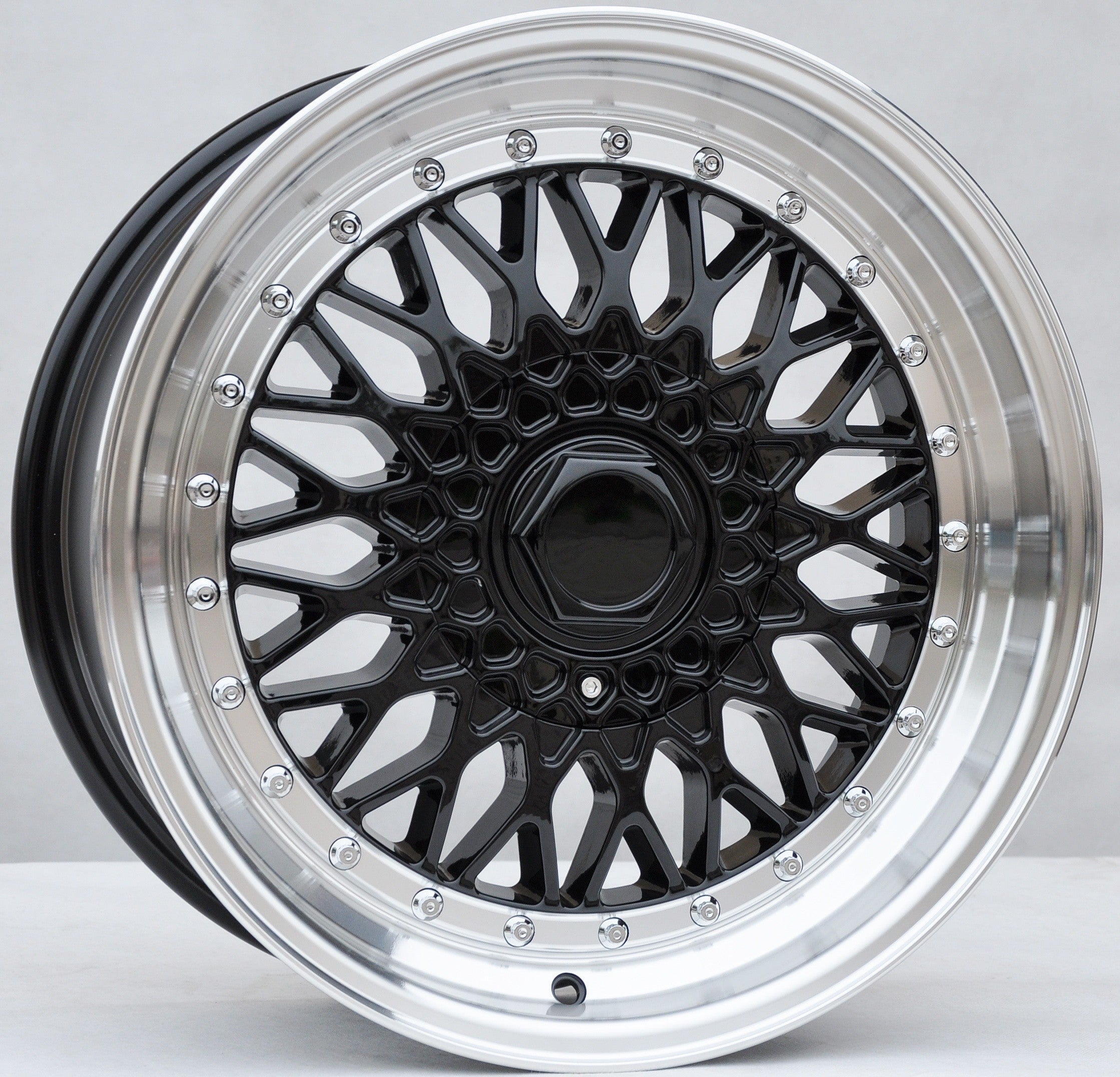 PDW BY479/135 Alufælge 17" 5x120 ET35 – Sort/polerowany rant (sæt á 4)