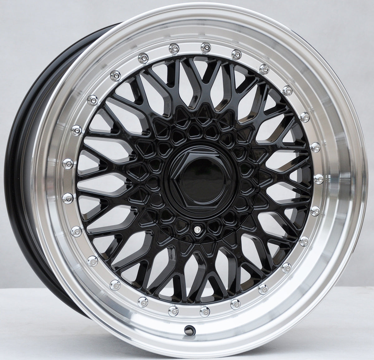 PDW BY479/135 Alufælge 17" 7,5J 5x120 ET35 – Sort/poleret kant (sæt á 4)