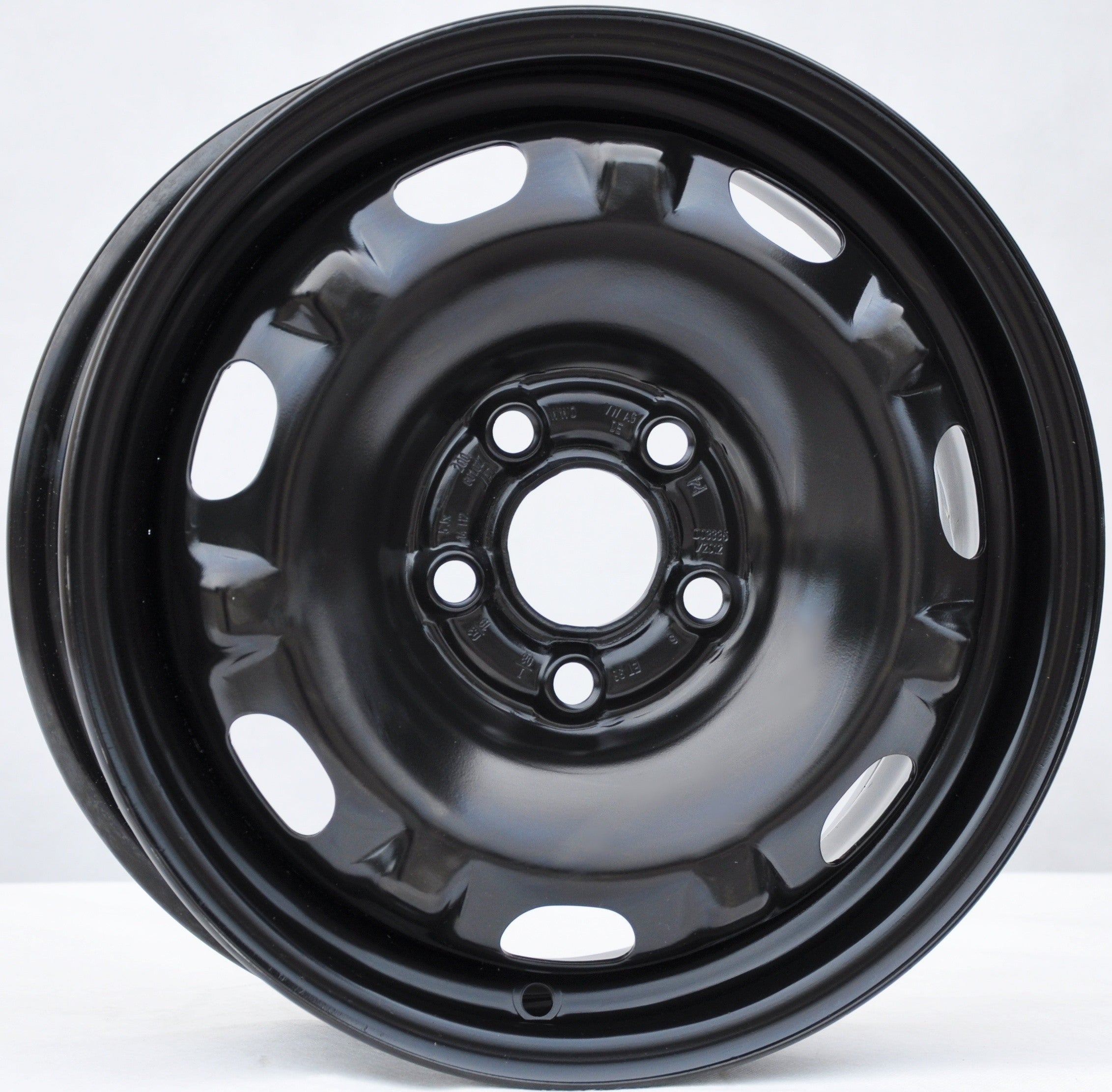 Volkswagen (oryginalne OEM) 6Q0601027AC Stålfælge 14" 5x100 ET38 – Sort (sæt á 4)