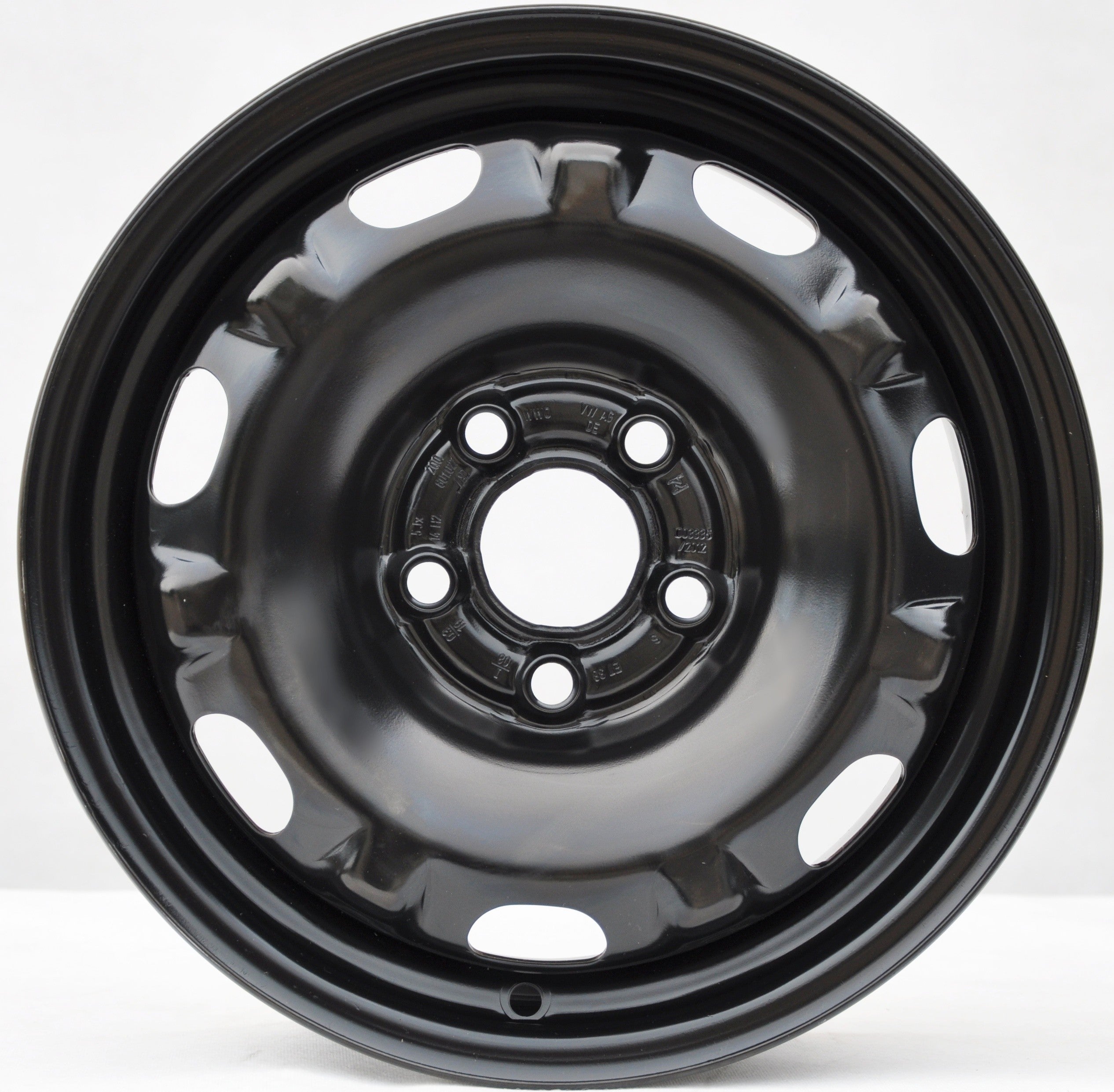 Volkswagen (oryginalne OEM) 6Q0601027AC Stålfælge 14" 5x100 ET38 – Sort (sæt á 4)