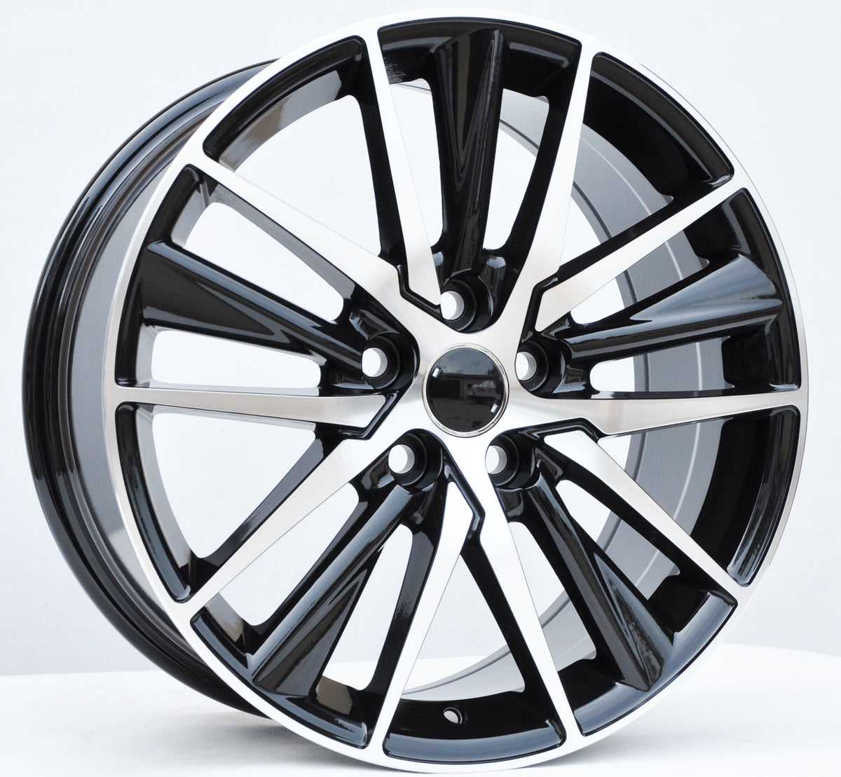 PDW 1638 Alufælge 17" 7J 5x100 ET45 – Poleret/sort (sæt á 4)