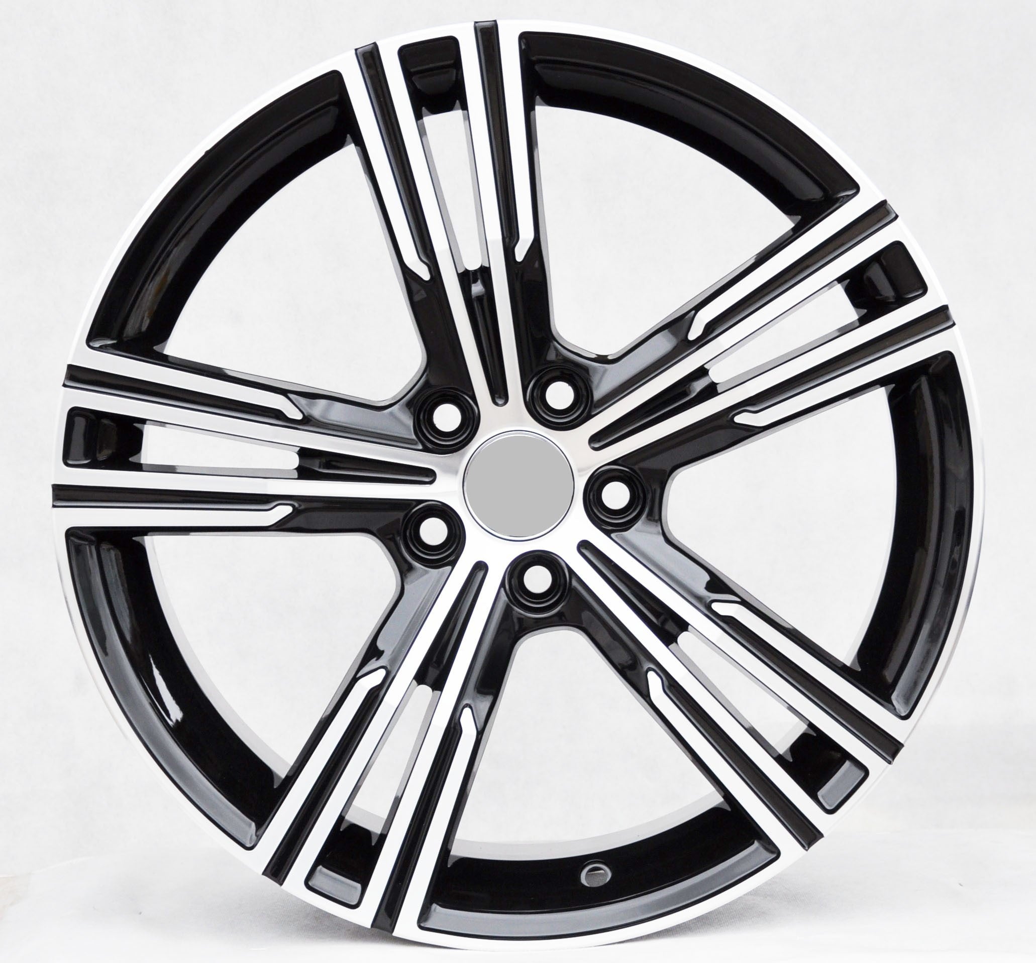 PDW 184 Alufælge 18" 5x108 ET52 – Poleret/sort (sæt á 4)