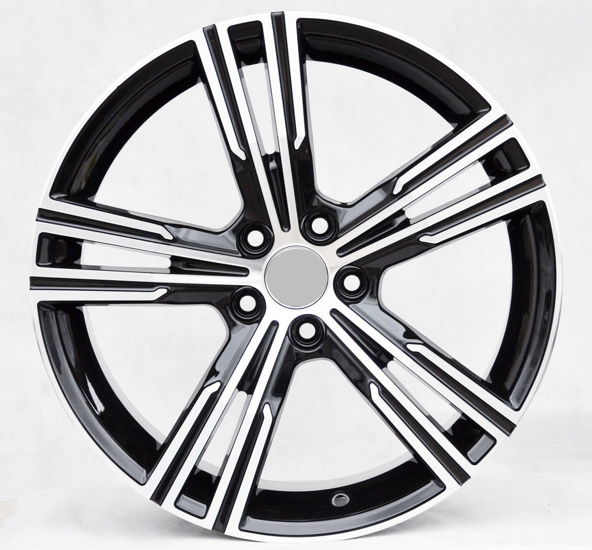 PDW 184 Alufælge 18" 8J 5x108 ET52 – Poleret/sort (sæt á 4)