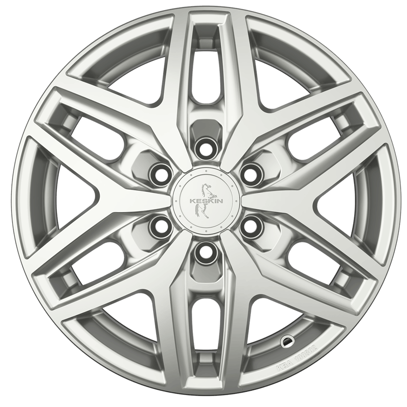 Keskin KT C1-6L Alufælge 16" 6x120 ET49 – SILVER PAINTED (sæt á 4)