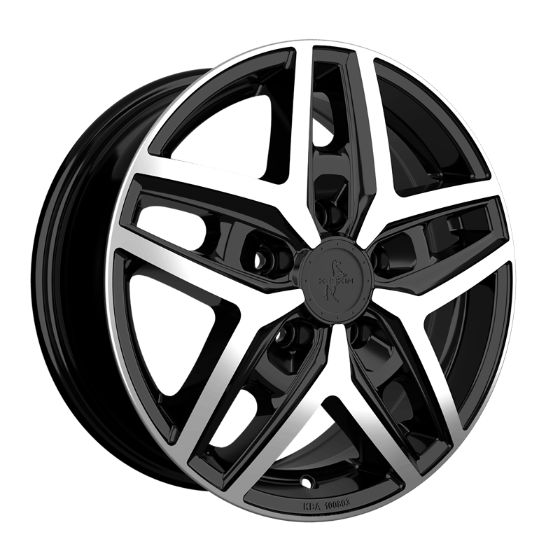 Keskin KT C1-5L Alufælge 16" 5x130 ET66 – BLACK FRONT POLISH (sæt á 4)
