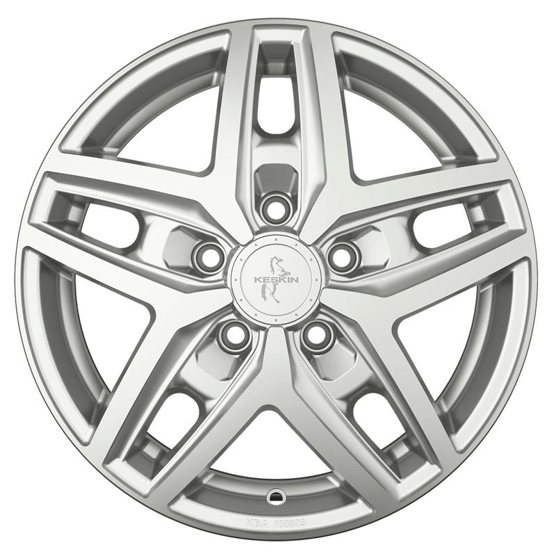 Keskin KT C1-5L Alufælge 16" 5x160 ET59 – SILVER PAINTED (sæt á 4)