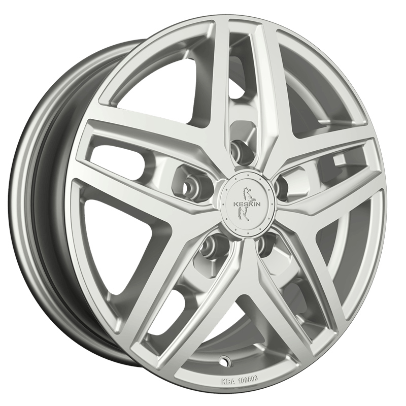 Keskin KT C1-5L Alufælge 16" 5x160 ET59 – SILVER PAINTED (sæt á 4)