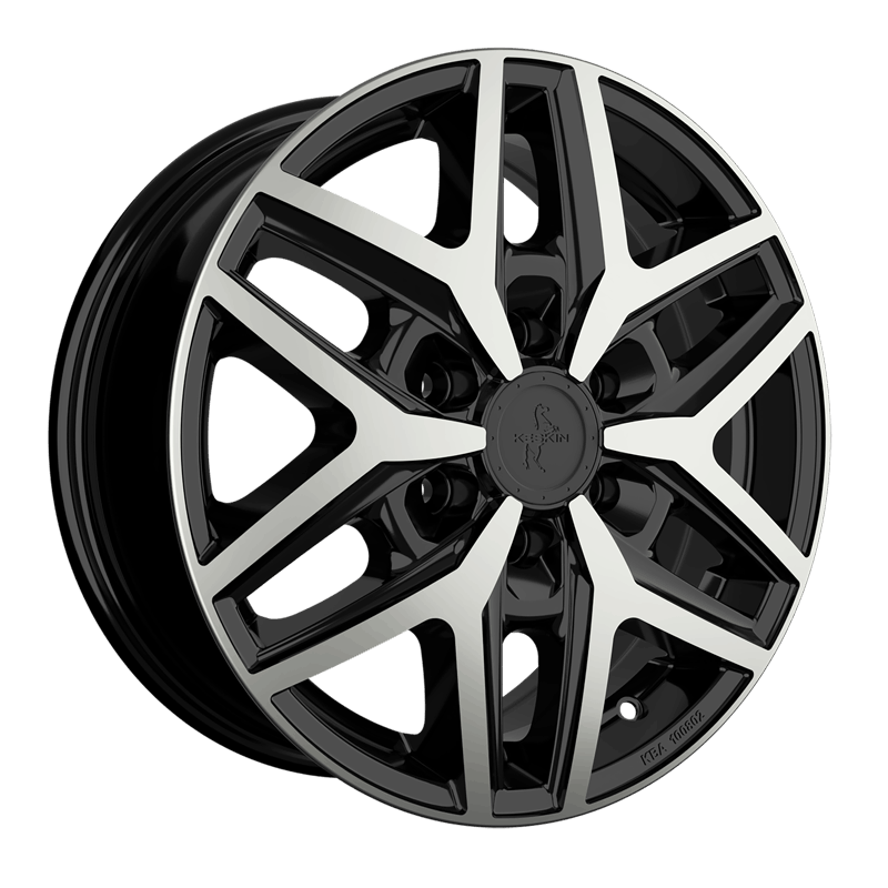 Keskin KT C1-6L Alufælge 16" 6x130 ET60 – BLACK FRONT POLISH (sæt á 4)