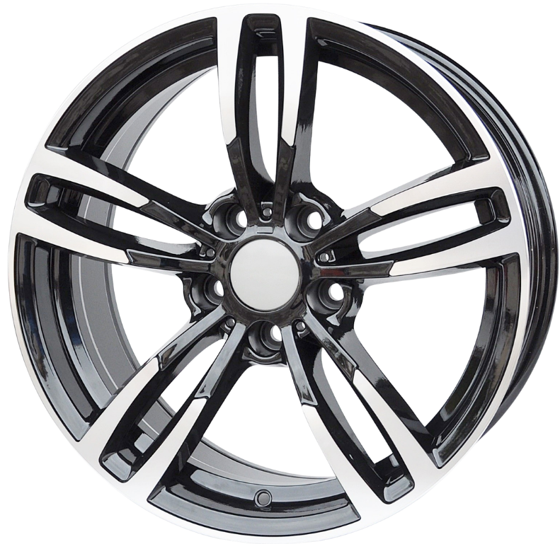 PDW 855/1121 Alufælge 16" 5x120 ET35 – Poleret/sort (sæt á 4)