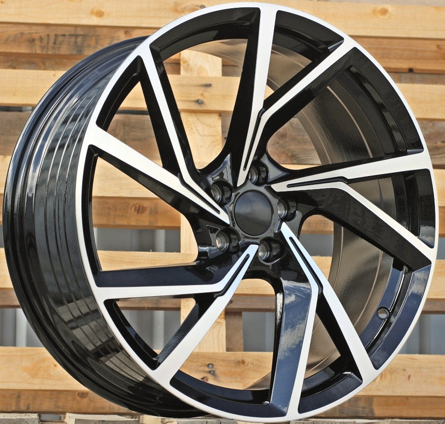 PDW 5709 Alufælge 20" 5x108 ET40 – Poleret/sort (sæt á 4)