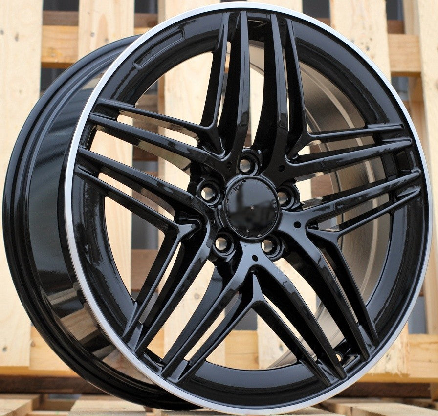 PDW 3517 Alufælge 19" 5x112 ET52 – Poleret/sort (sæt á 4)