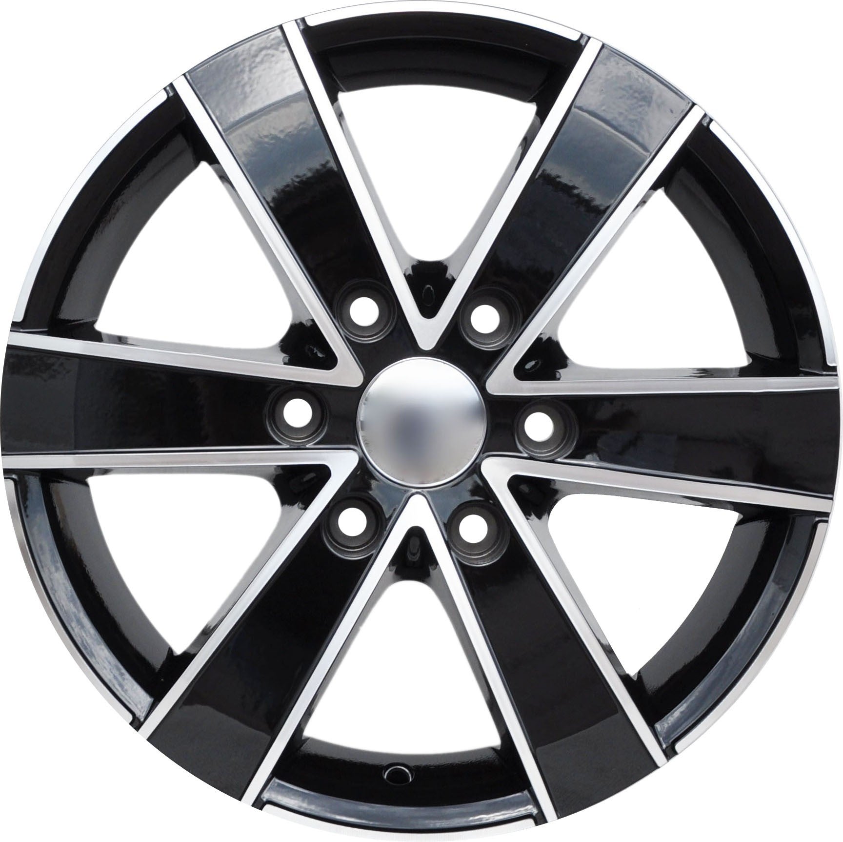 PDW 474 Alufælge 17" 6x130 ET50 – Poleret/sort (sæt á 4)