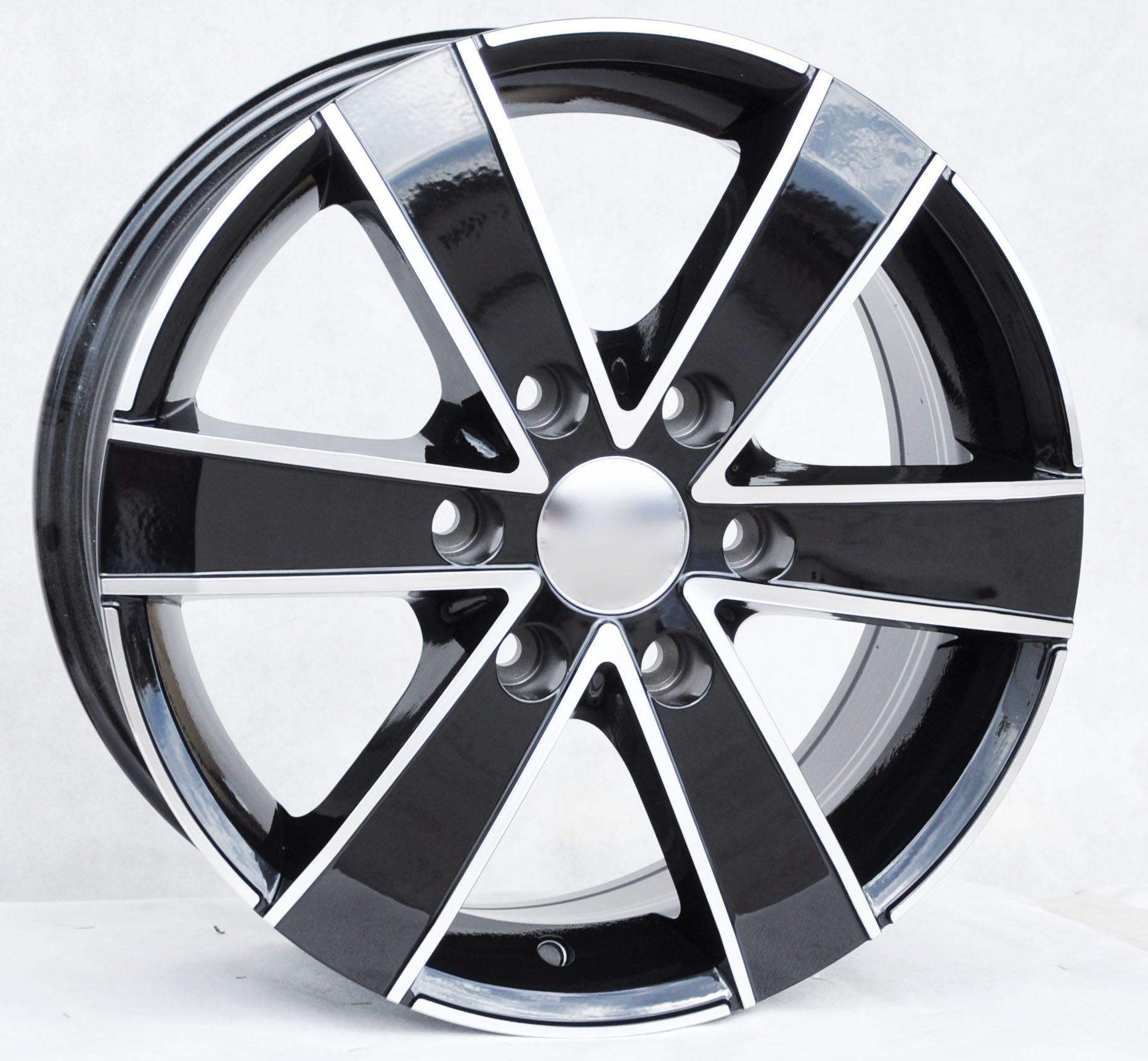 PDW 474 Alufælge 17" 6x130 ET50 – Poleret/sort (sæt á 4)