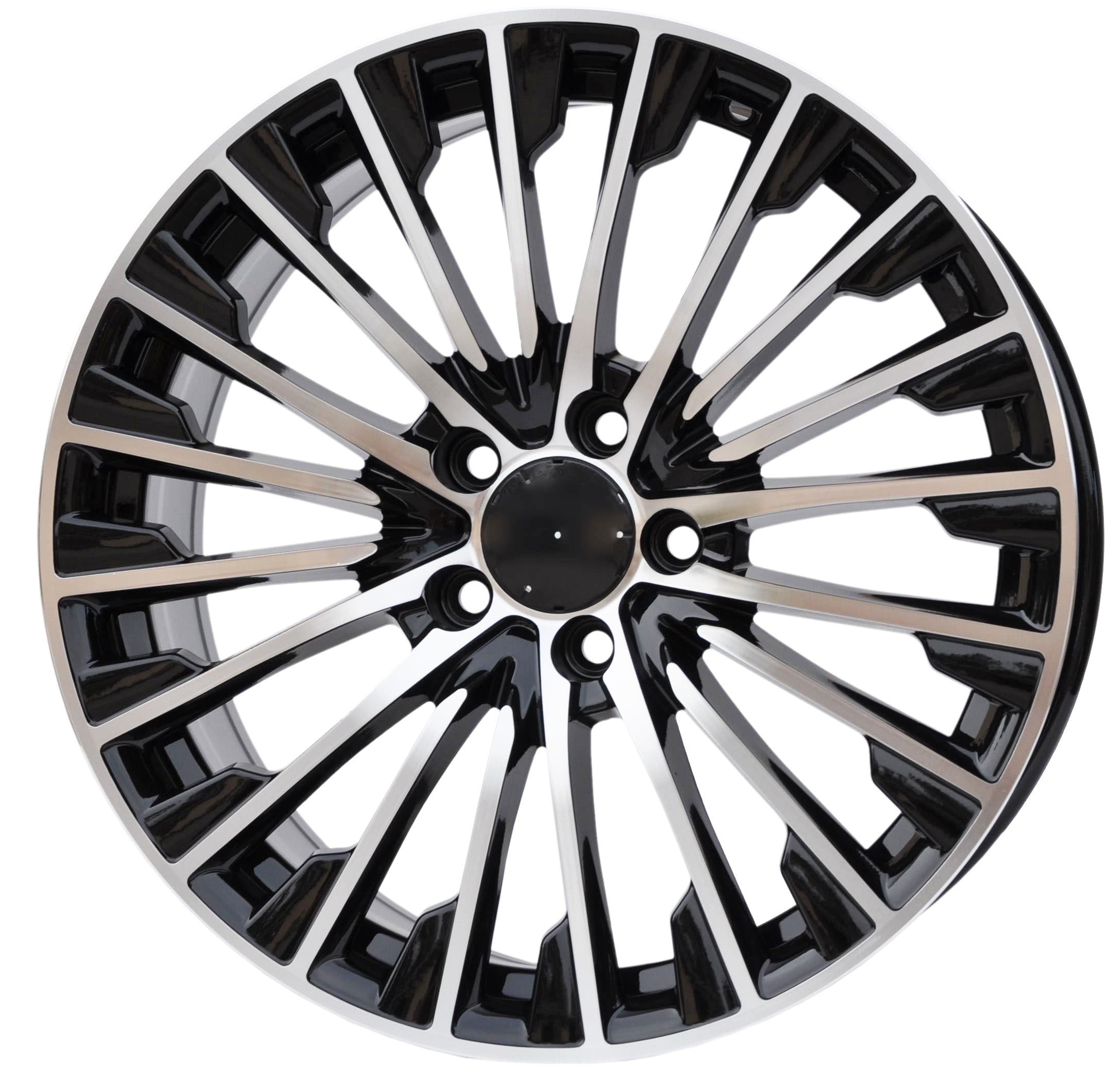 PDW FBX132 Alufælge 19" 5x112 ET35 – Poleret/sort (sæt á 4)