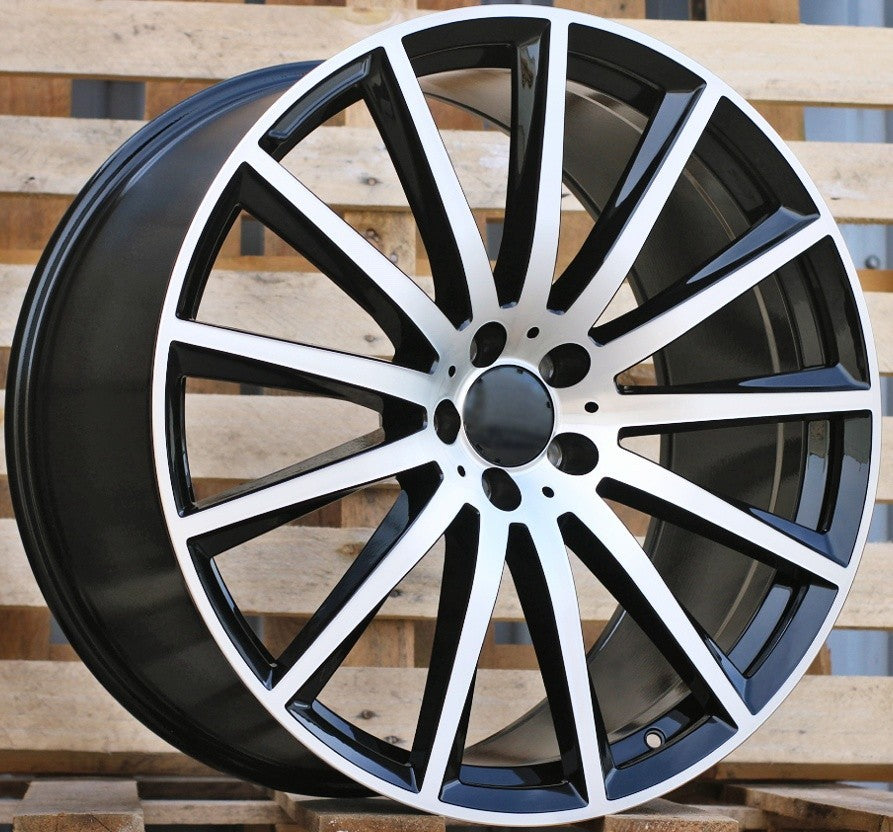 PDW H3524F Alufælge 21" 10/11J 5x112 ET44 – Poleret/sort (sæt á 4)