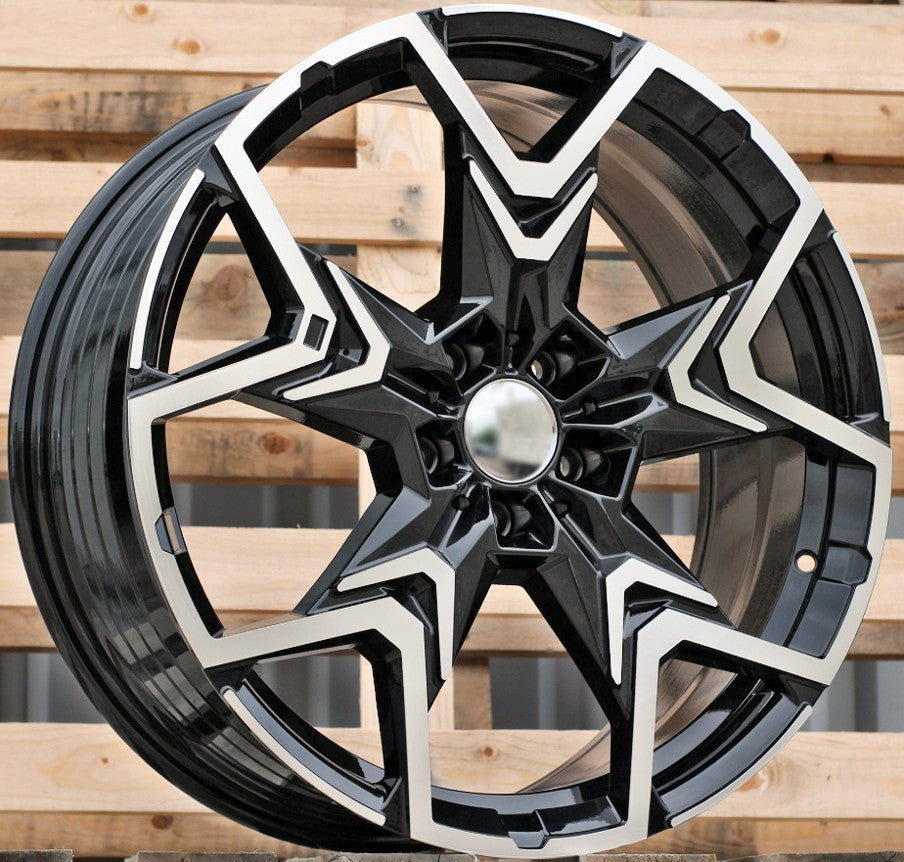 PDW HF5223 Alufælge 20" 5x112 ET46 – Poleret/sort (sæt á 4)