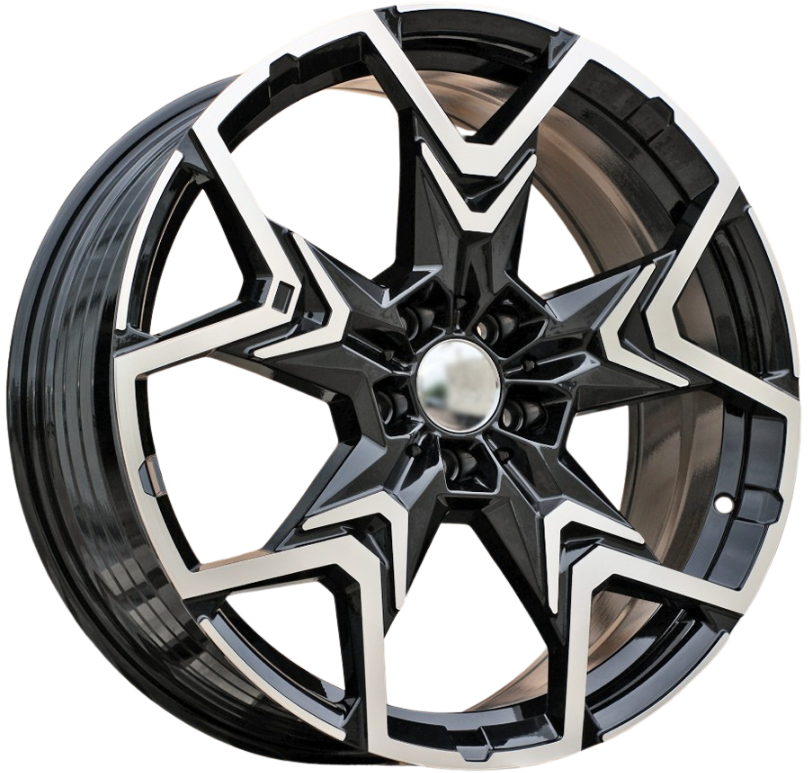 PDW HF5223 Alufælge 20" 5x112 ET46 – Poleret/sort (sæt á 4)
