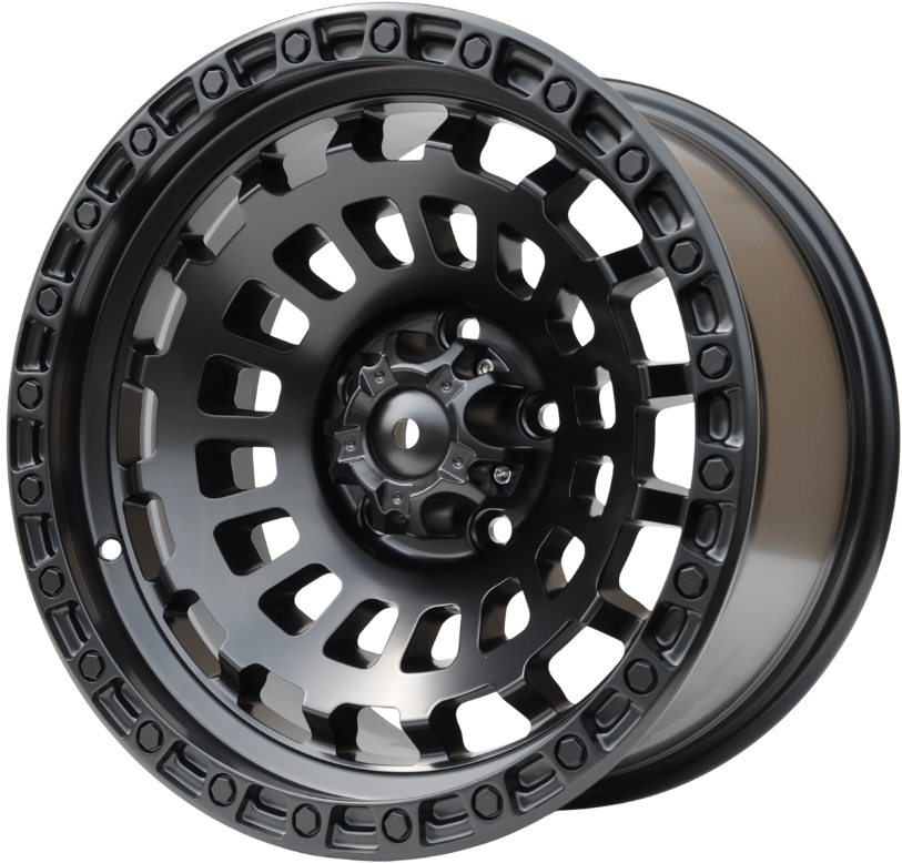PDW 1025 Alufælge 17" 5x127 ET-12 – Sort mat (sæt á 4)