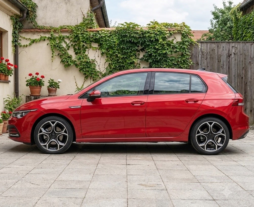 PDW Y1232 Alufælge 17" 5x112 ET45 – Poleret/sort (sæt á 4)