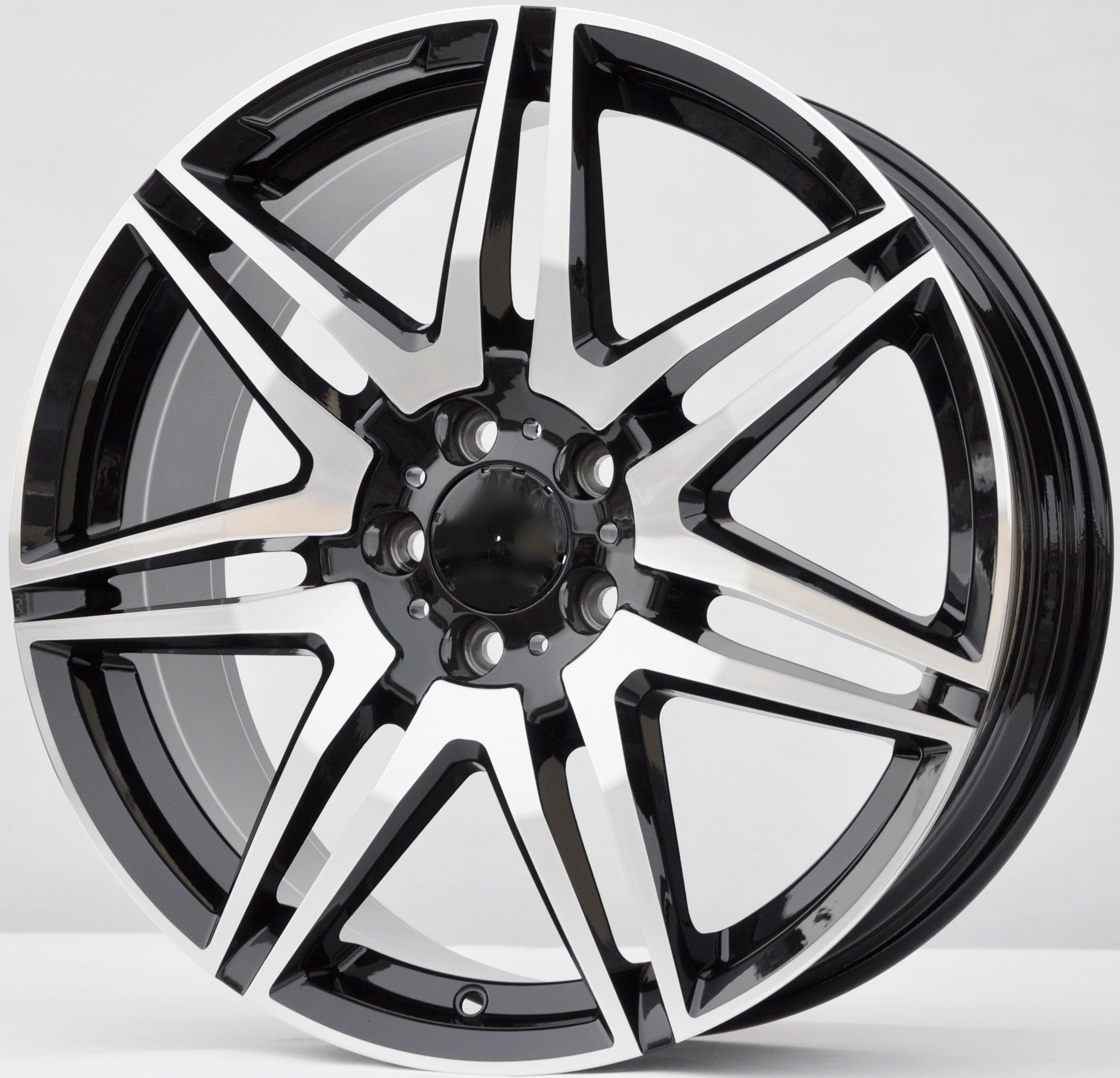 PDW 7075 Alufælge 18" 5x112 ET52 – Poleret/sort (sæt á 4)
