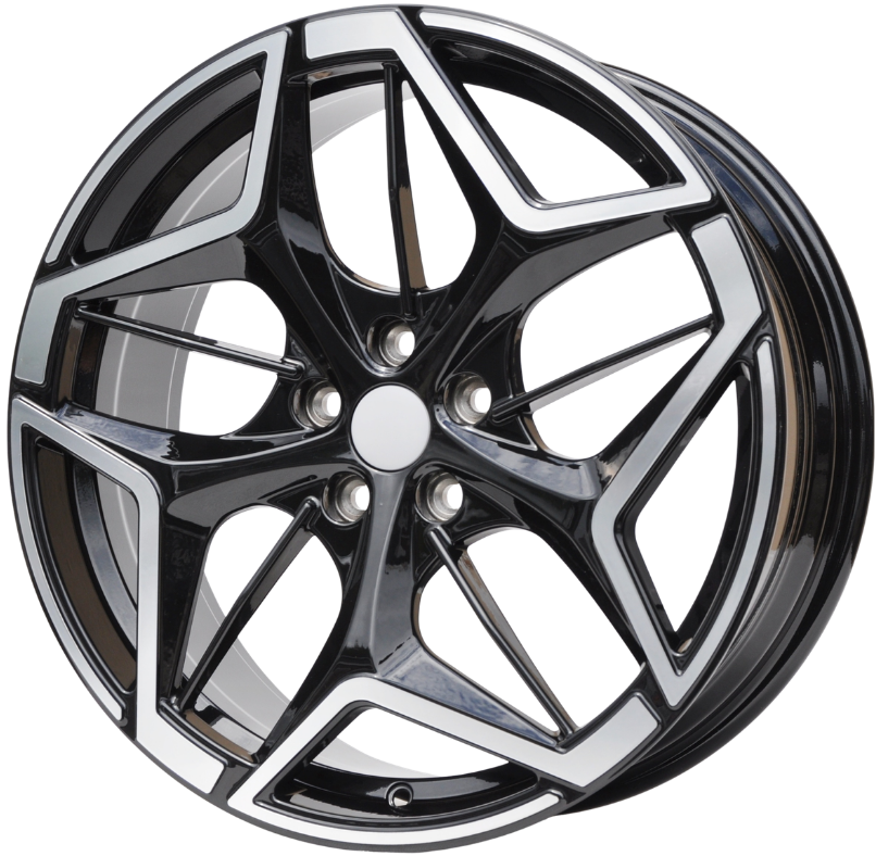 PDW 3635 Alufælge 19" 5x108 ET50 – Poleret/sort (sæt á 4)