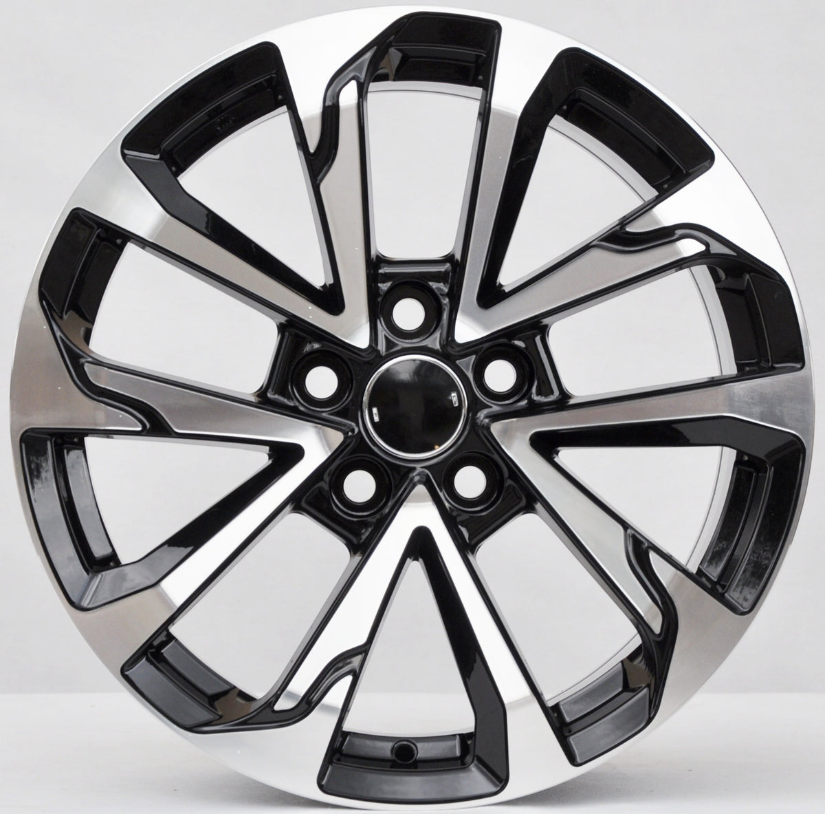 PDW FBX416 Alufælge 18" 7,5J 5x114.3 ET40 – Poleret/sort (sæt á 4)