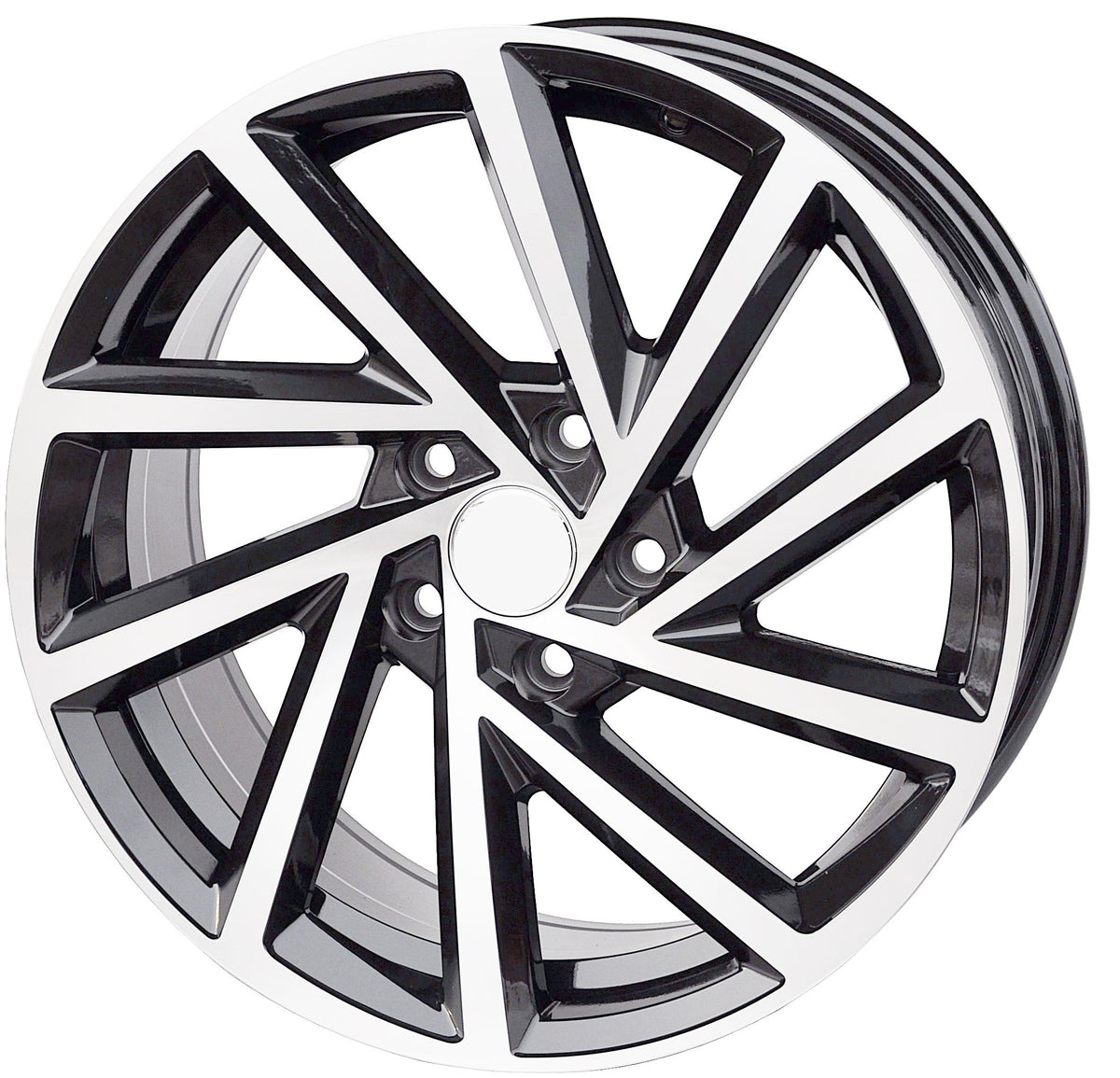 PDW 5329/5466 Alufælge 19" 8J 5x112 ET43 – Poleret/sort (sæt á 4)