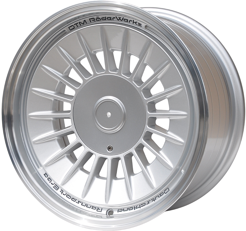 PDW 1085 Alufælge 16" 8J 5x120 ET20 – Sølv/poleret kant (sæt á 4)