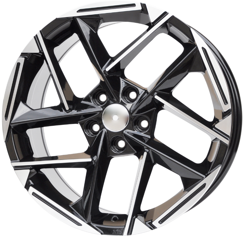 PDW 1267 Alufælge 18" 8J 5x114.3 ET48 – Poleret/sort (sæt á 4)