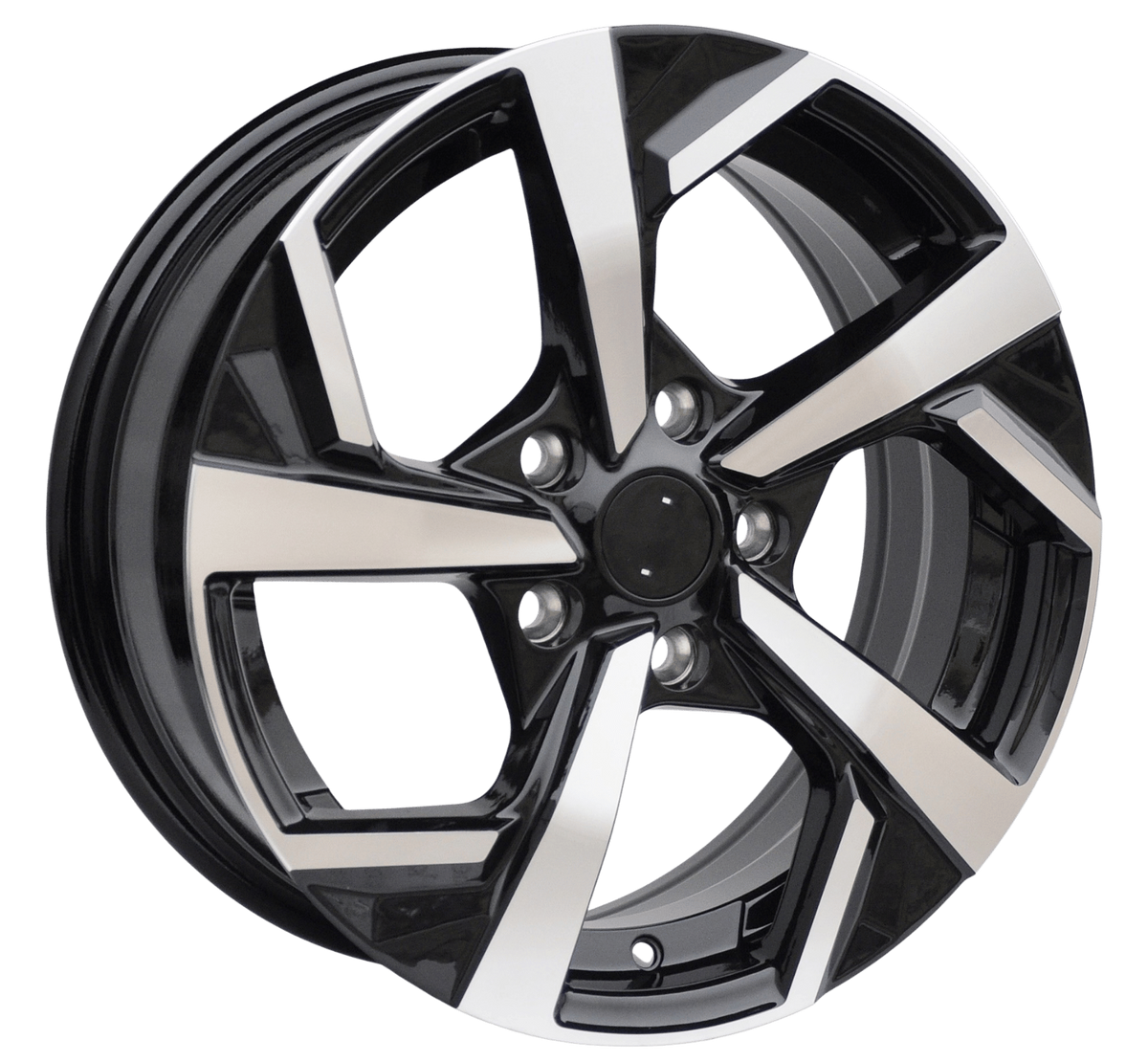 PDW 173 Alufælge 19" 7,5J 5x114.3 ET40 – Poleret/sort pulverlakeret (sæt á 4)