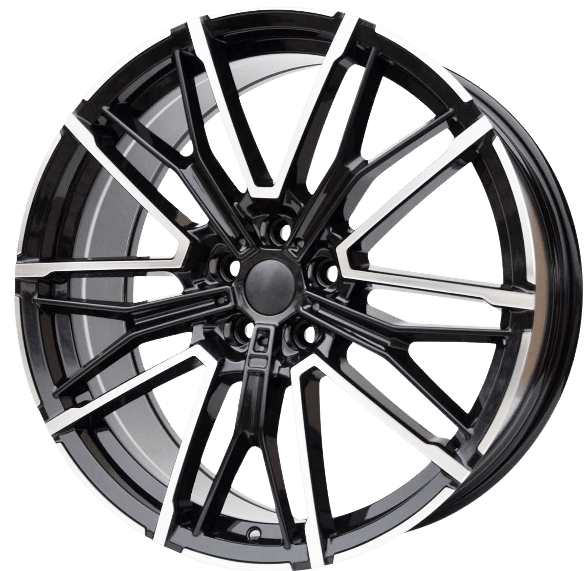 PDW 1284 Alufælge 21" 9,5/10,5J 5x112 ET24 – Poleret/sort (sæt á 4)