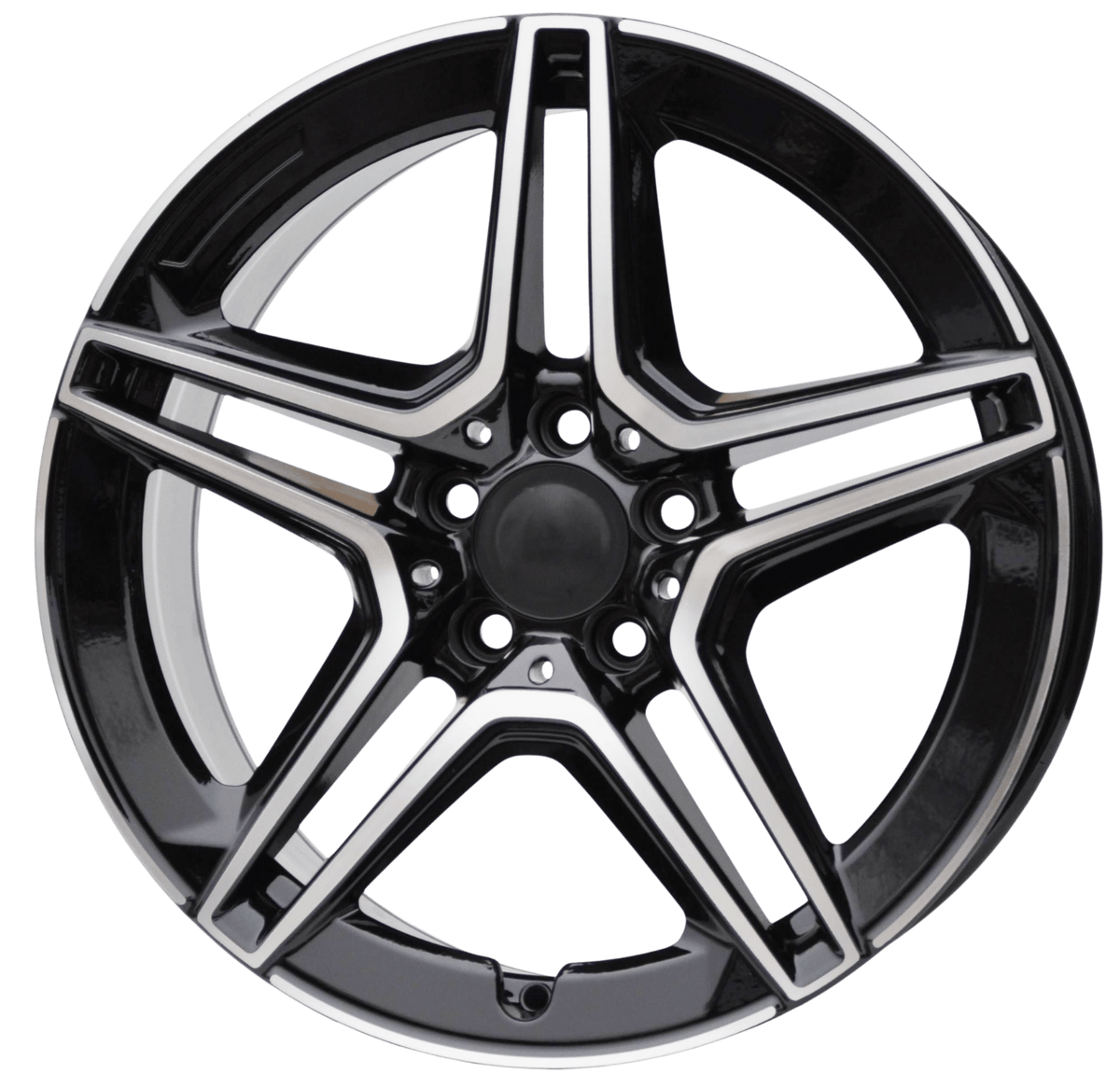 PDW FBX142 Alufælge 17" 7,5J 5x112 ET40 – Poleret/sort (sæt á 4)