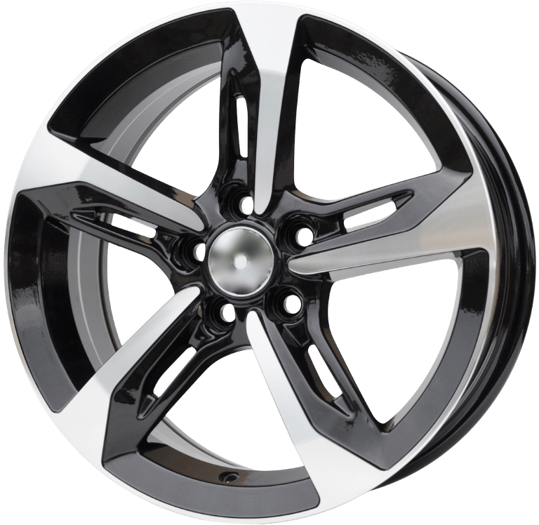 PDW 1075/513 Alufælge 16" 6,5J 5x100 ET40 – Poleret/sort (sæt á 4)