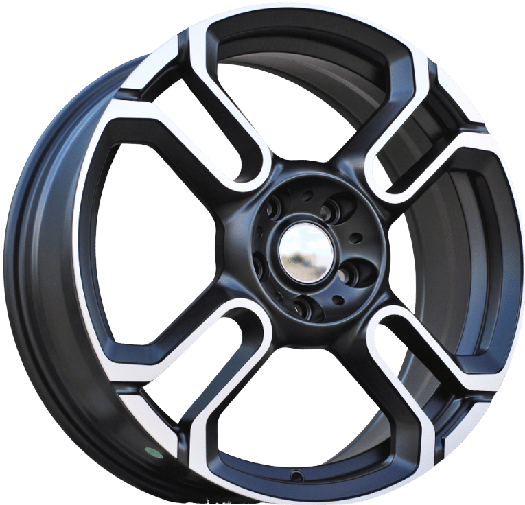 PDW 8002 Alufælge 18" 7J 5x112 ET54 – Poleret/sort halvmat (sæt á 4)