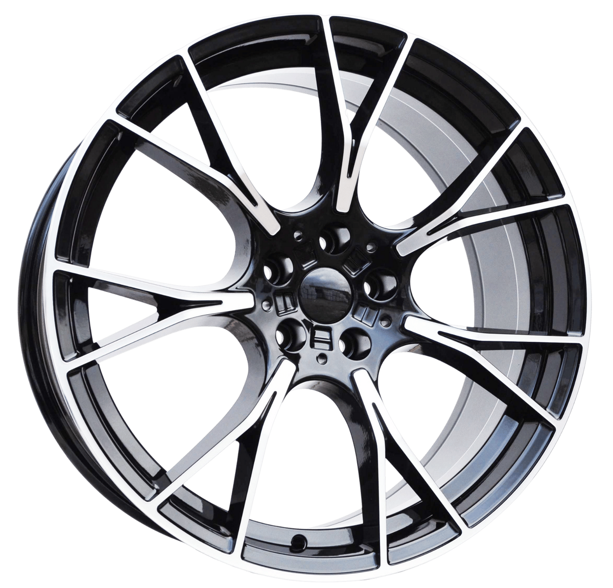 PDW 1617 Alufælge 18" 8J 5x112 ET30 – Poleret/sort pulverlakeret (sæt á 4)