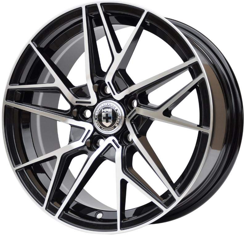 PDW GL105 Alufælge 16" 7J 5x112 ET35 – Poleret/sort (sæt á 4)