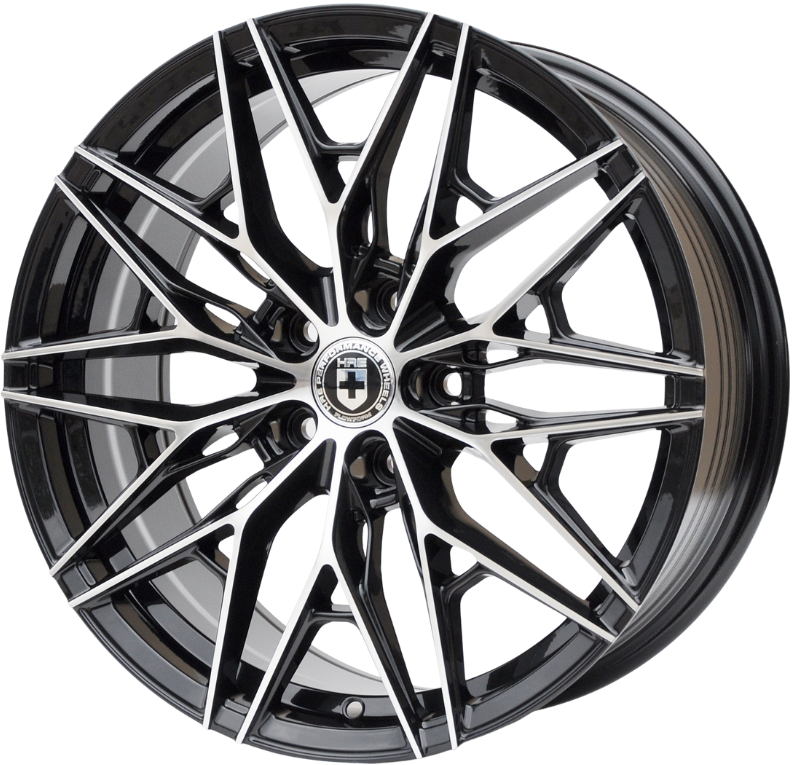 PDW GL448 Alufælge 19" 8,5J 5x120 ET35 – Poleret/sort (sæt á 4)